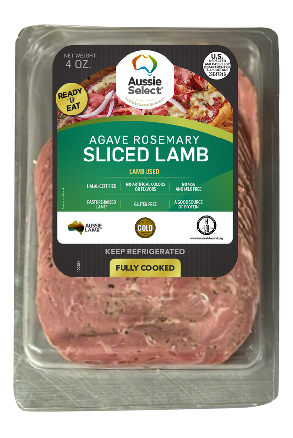 Aussie Select Agave Rosemary Lamb 4oz, Pre-sliced