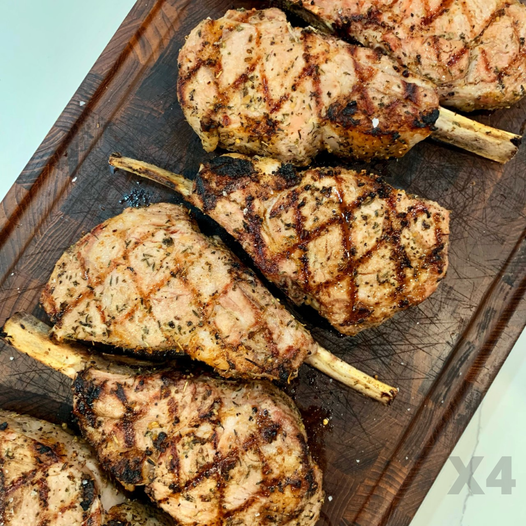 (4) 12oz Frenched Veal Rib Chops